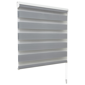 OK duo rolgordijn lichtdoorlatend grijs 100x150 cm (bxh)