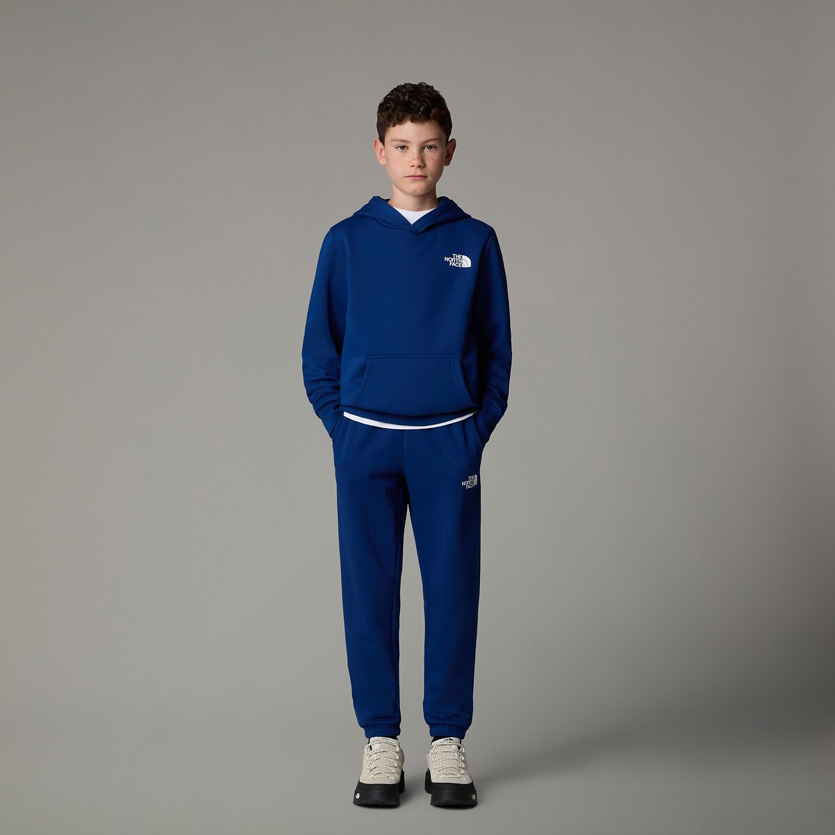THE NORTH FACE<br>Moletom com capuz, fleece, logo na frente e nas costas