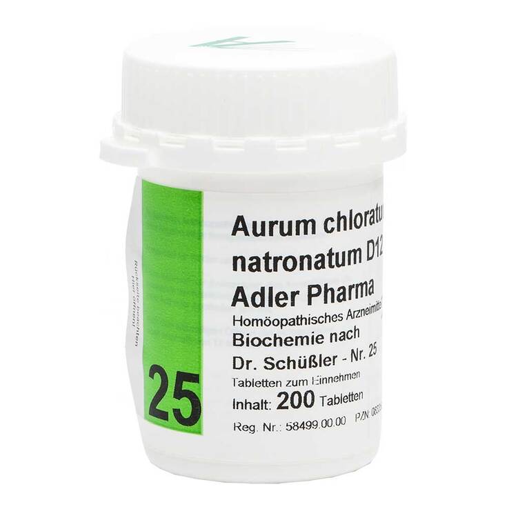 Biochemie Adler 25 Aurum chloratum Natrium D12 Tabletten, 200 St
