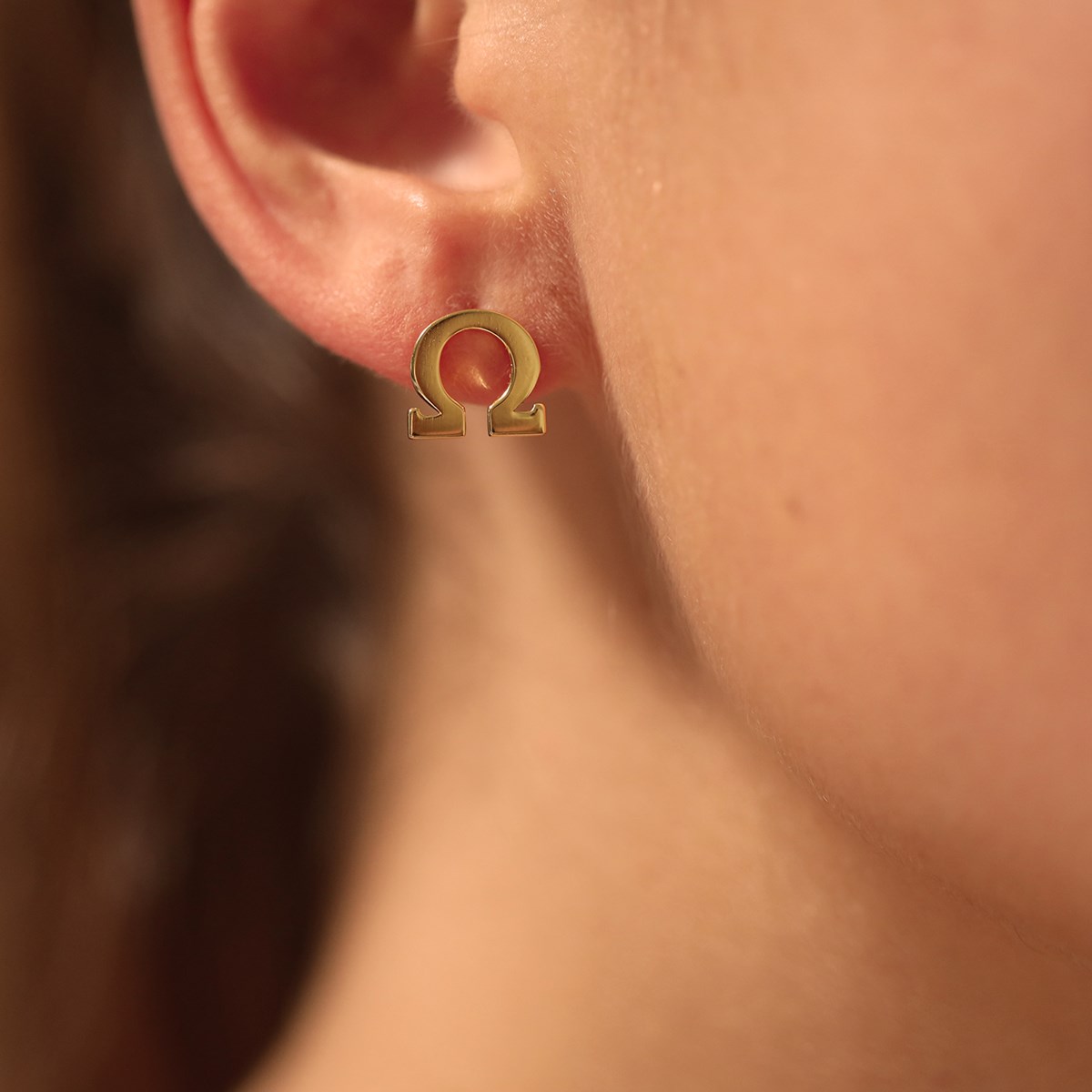 Boucles D'oreilles En Argent Rhodié Omega