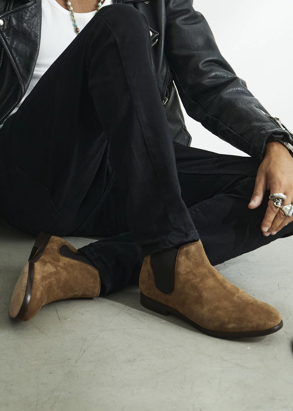 CHELSEA BOOTS VLADIMIRO VELOURS MARRON