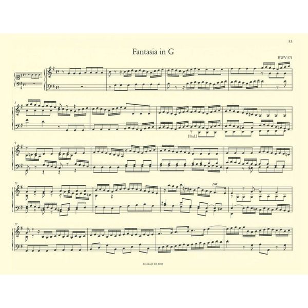 Breitkopf & Härtel Bach Sämtliche Orgelwerke 3