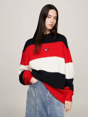 Suéter oversized com blocos de cores