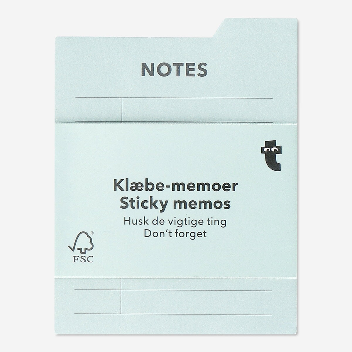 Klæbe-memoer med indeks - engelsk