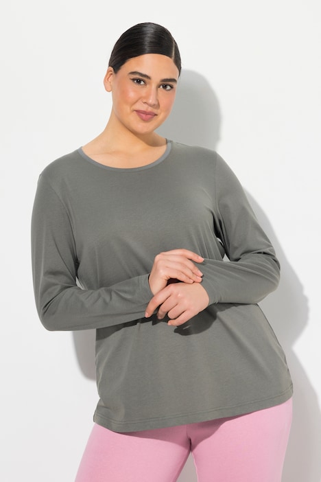 Shirt, Slim, Rundhalsausschnitt, Langarm