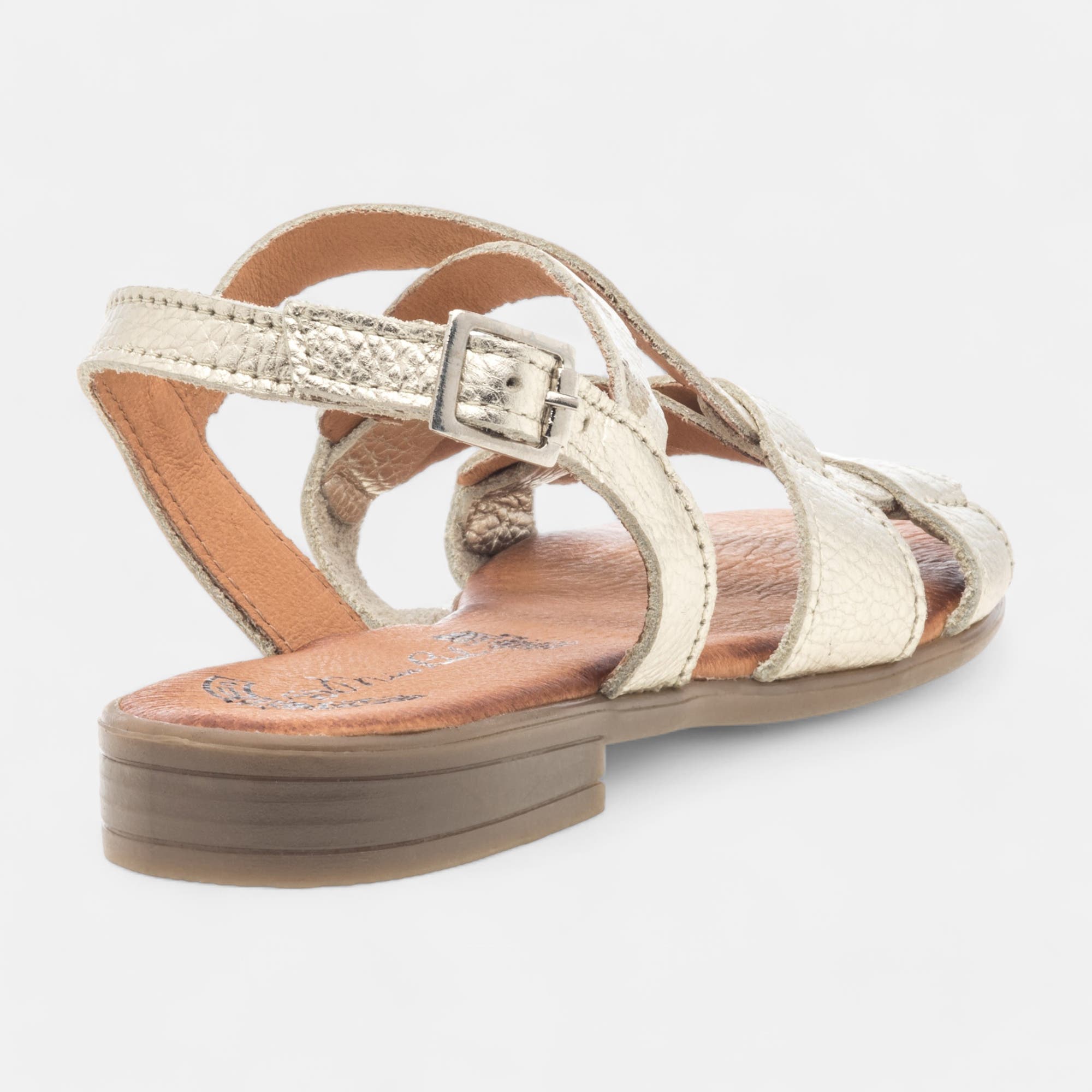 Sandales Femme en cuir or