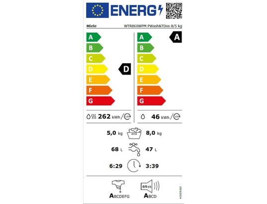 MIELE - Lave linge sechant Frontal WTR 860 WPM