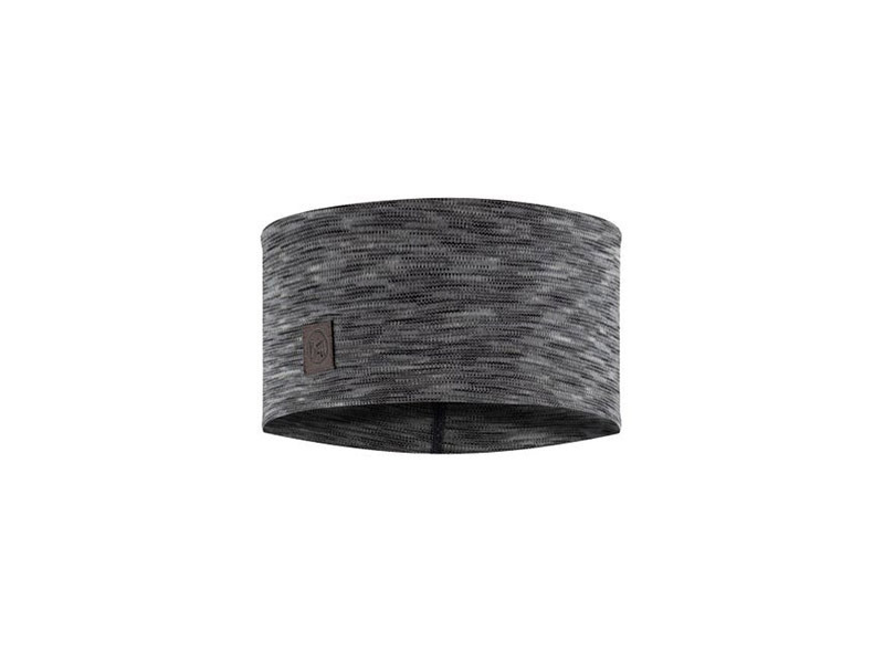 Buff Merino Wide Hoofdband - Multistripes Fog Grey