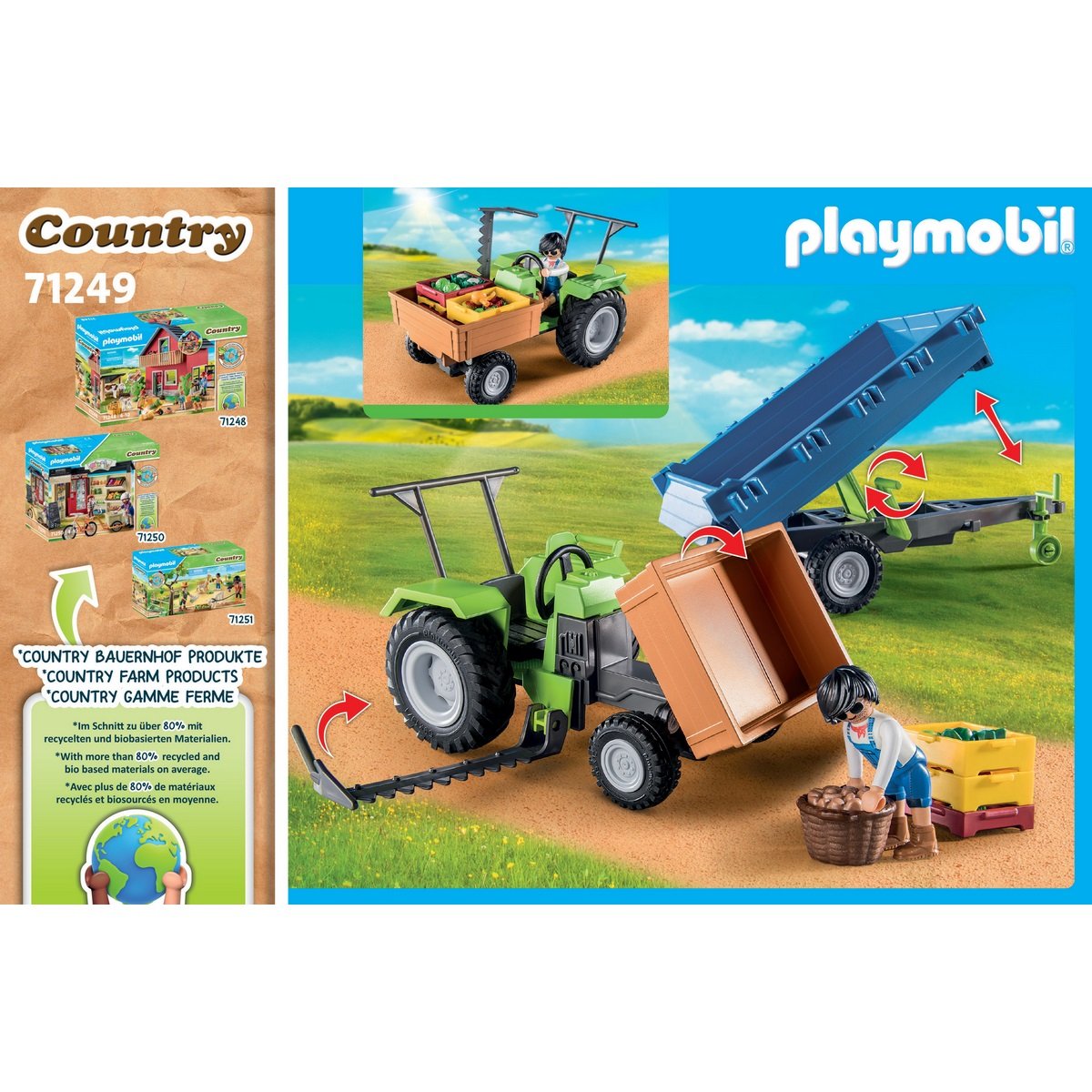 Tracteur avec remorque Playmobil Country 71249