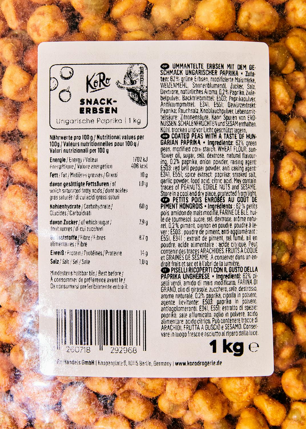 Snack Erbsen Ungarische Paprika 1 kg