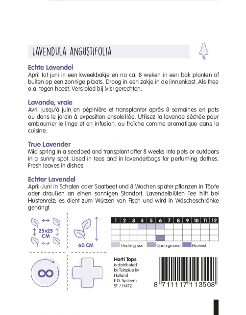 Hortitops Lavendel - Kruidenzaden - 750 g