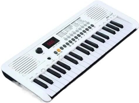 Draagbaar Elektronisch Orgel Met 37 Toetsen Professioneel Keyboard Beginners Mini Muziekinstrumenten(White)