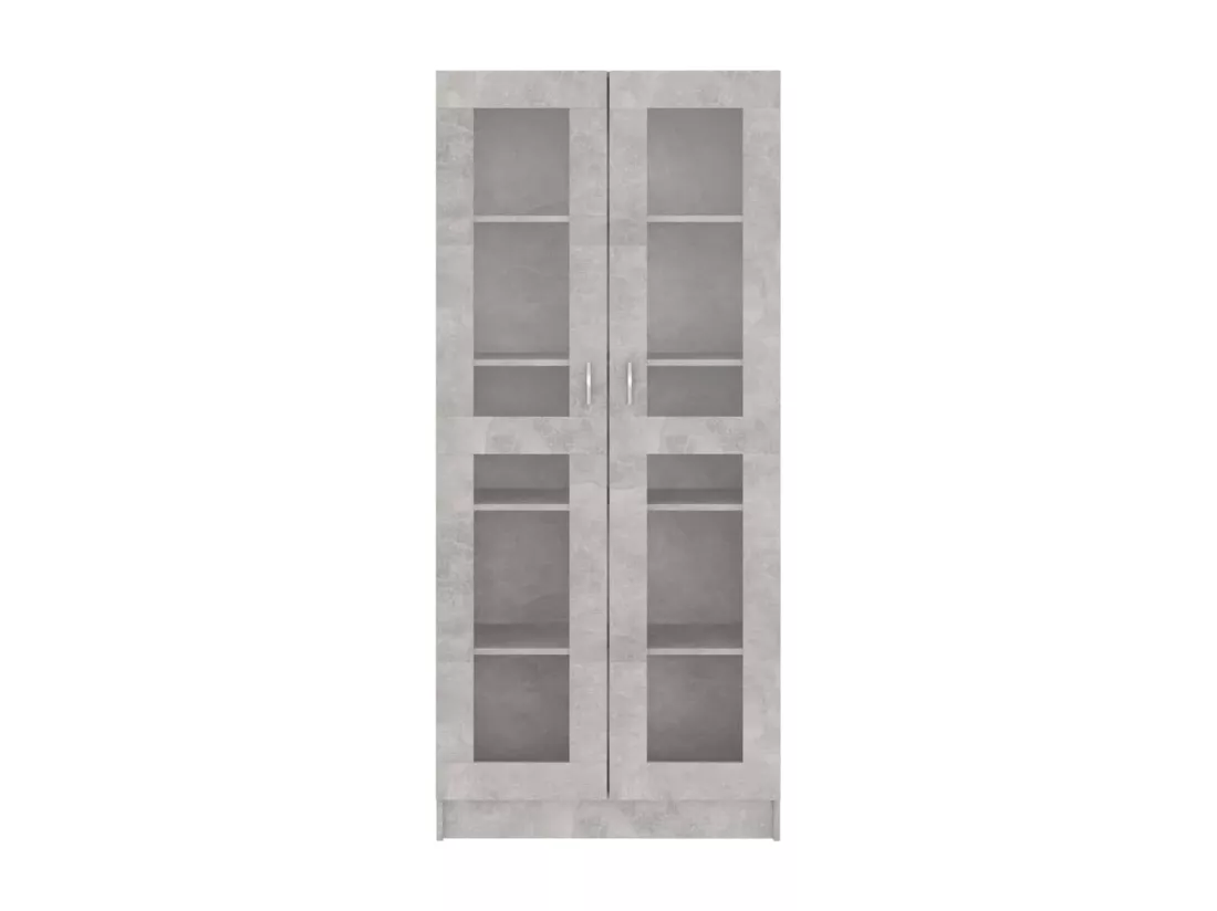 Armoire à vitrine Gris béton 82,5x30,5x185,5 cm Aggloméré