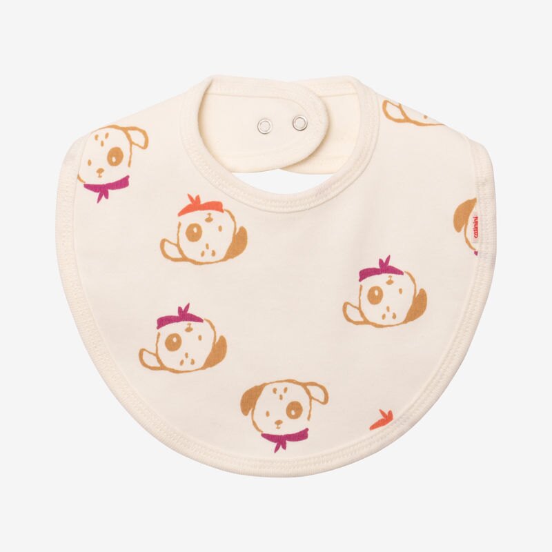 Bavoir bébé garçon chiens blanc Catimini Blanc