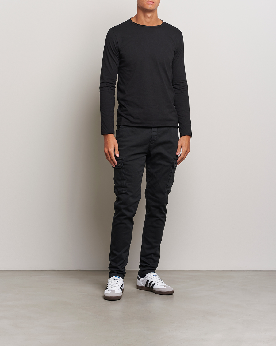 Replay Crew Neck Long Sleeve T-Shirt Black