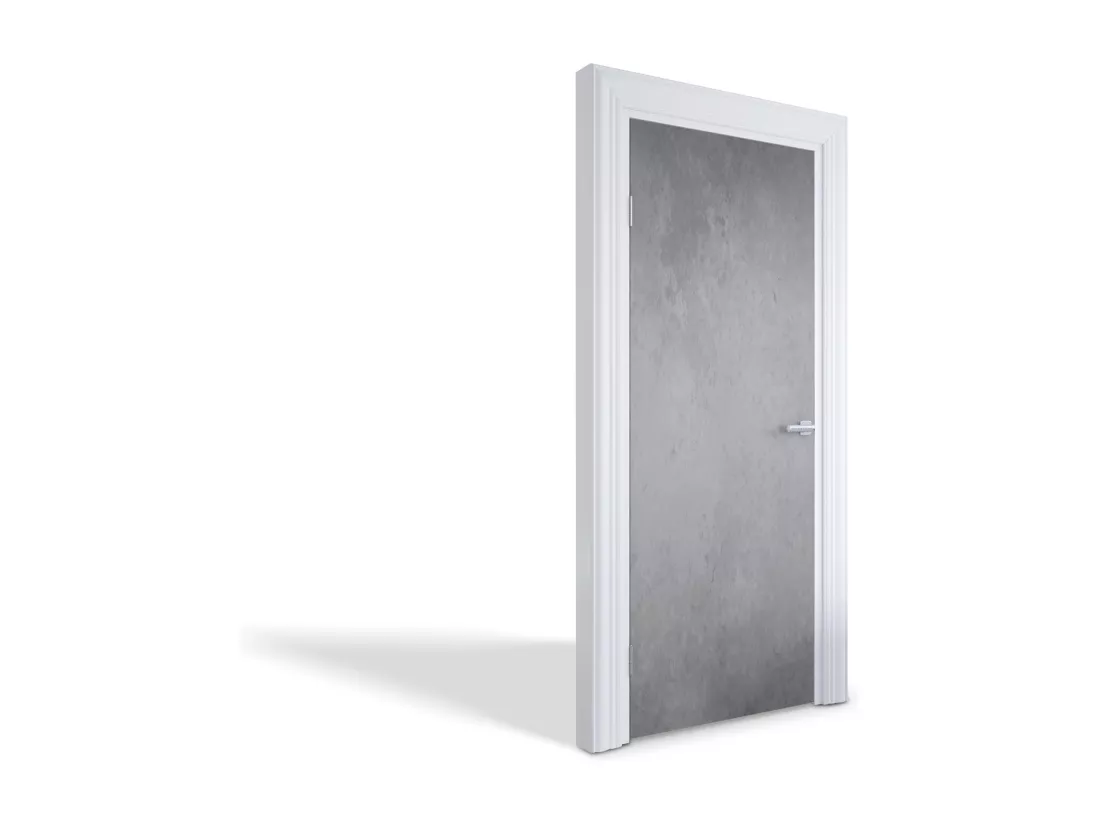 Stickers décoratifs pour portes intérieures - Texture grise 75x205 cm