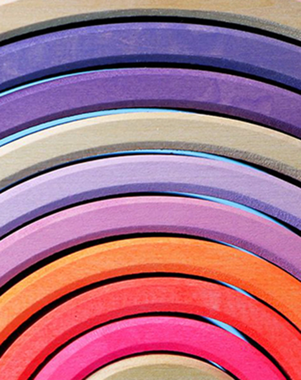 Holz-Regenbogen NEON 10-teilig in pink