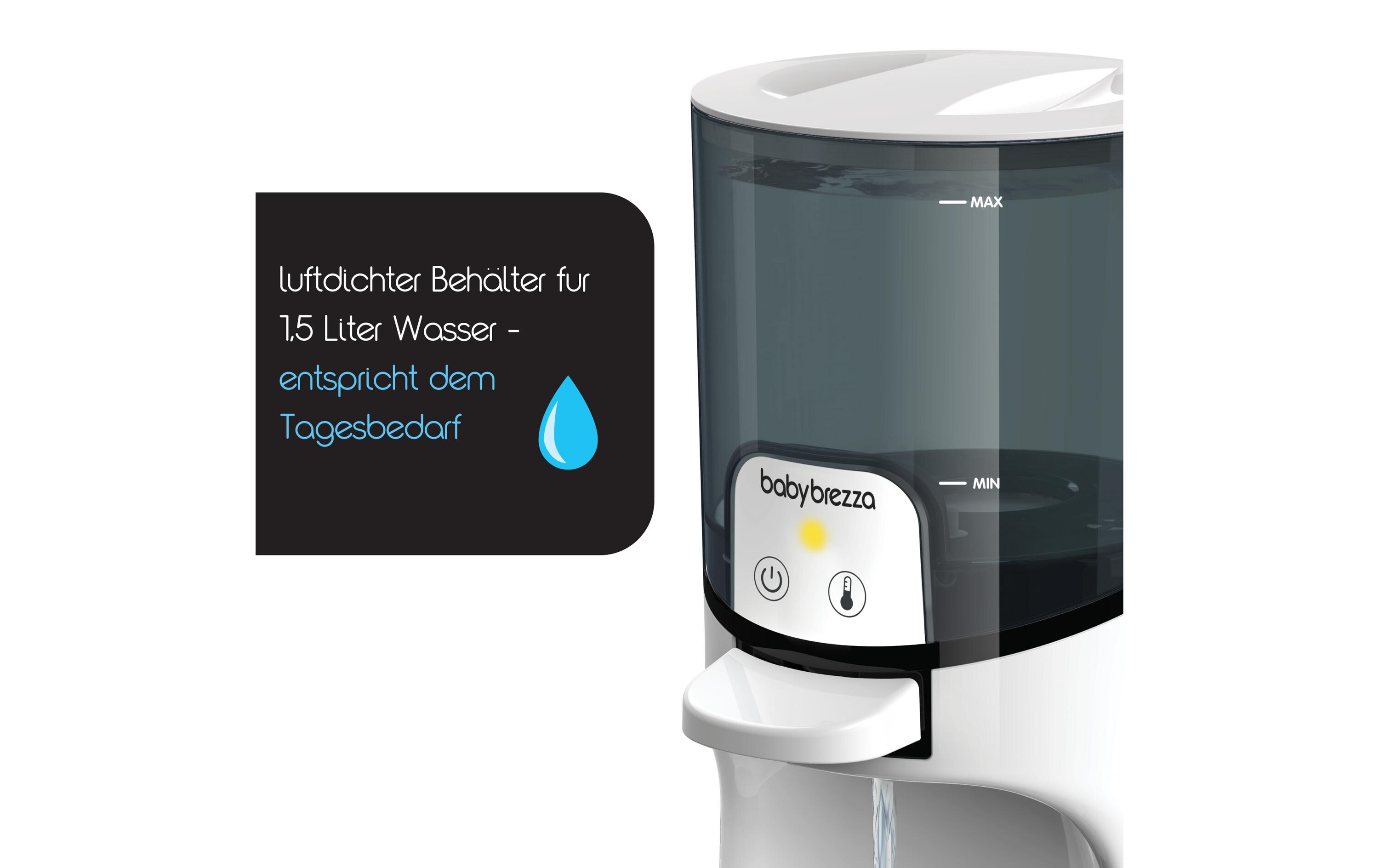 Flaschenwärmer Instant Warmer WeissBereitet und liefert auf der Stelle warmes Wasser mit der idealen Temperatur