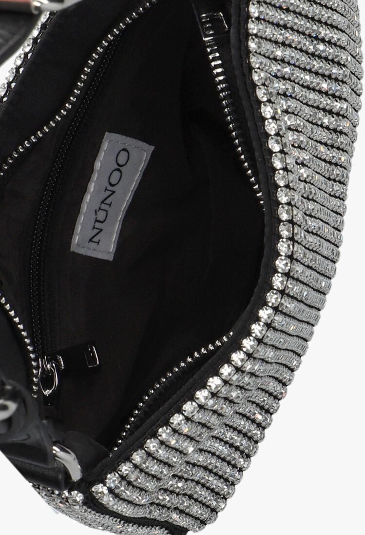 N\u00DANOO zilveren n&uacute;noo schoudertas juno glitter recycled nylon
