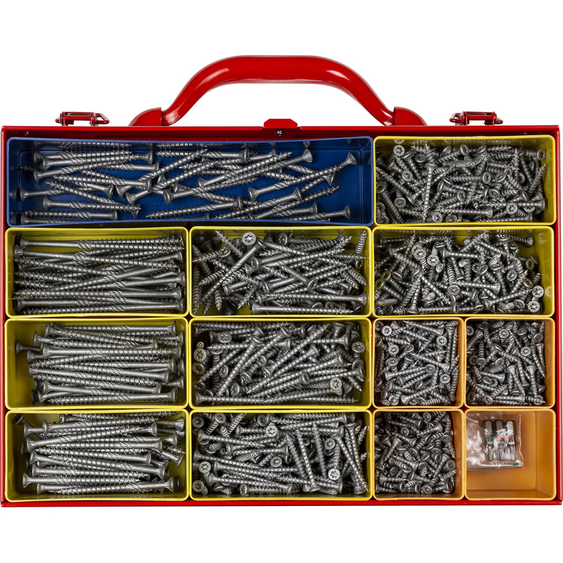 Dynaplus universeelschroeven assortimentskoffer Outdoor 1390-delig TX