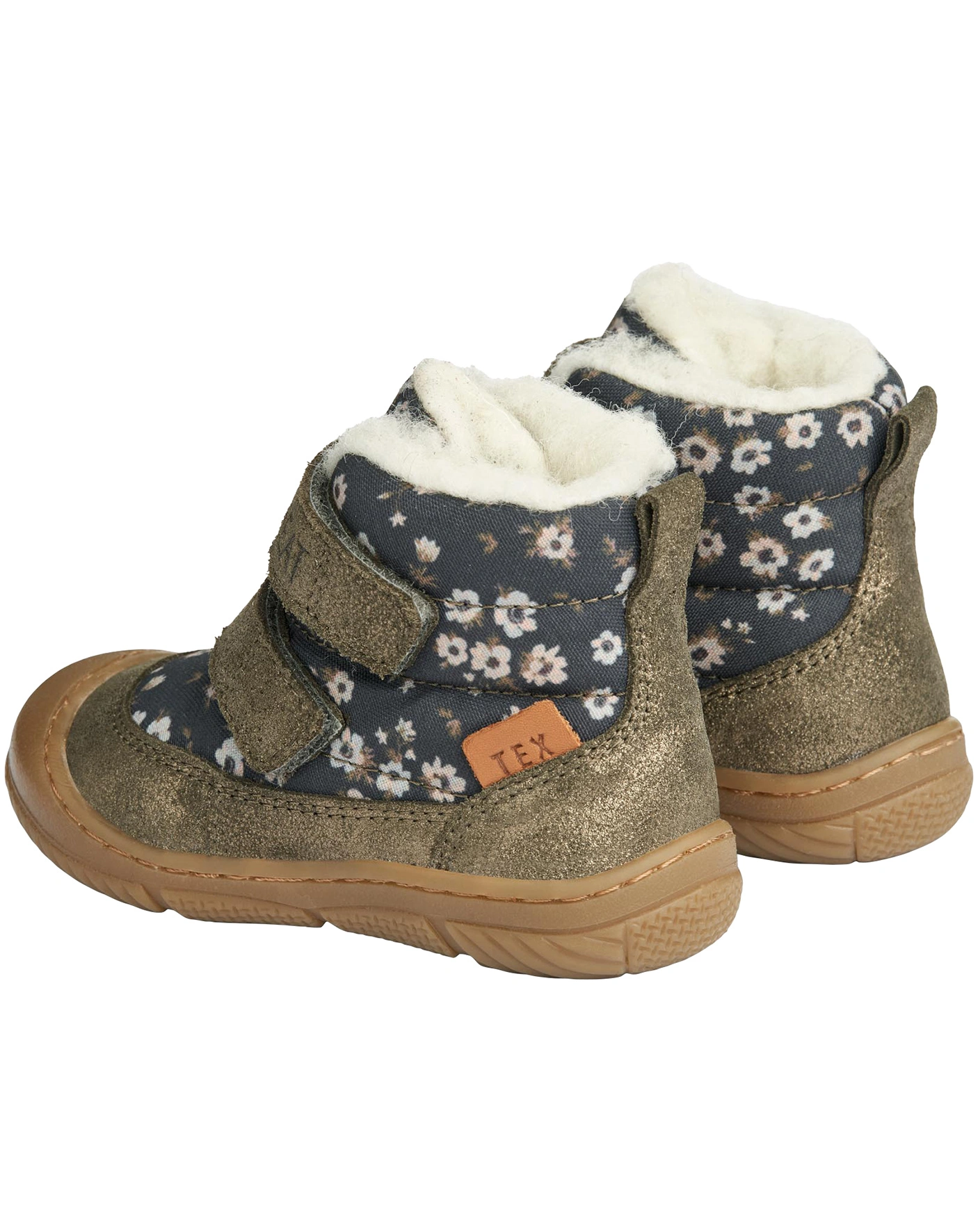 Klett-Lauflernboots DOWI TEX FLOWERS gefüttert in black