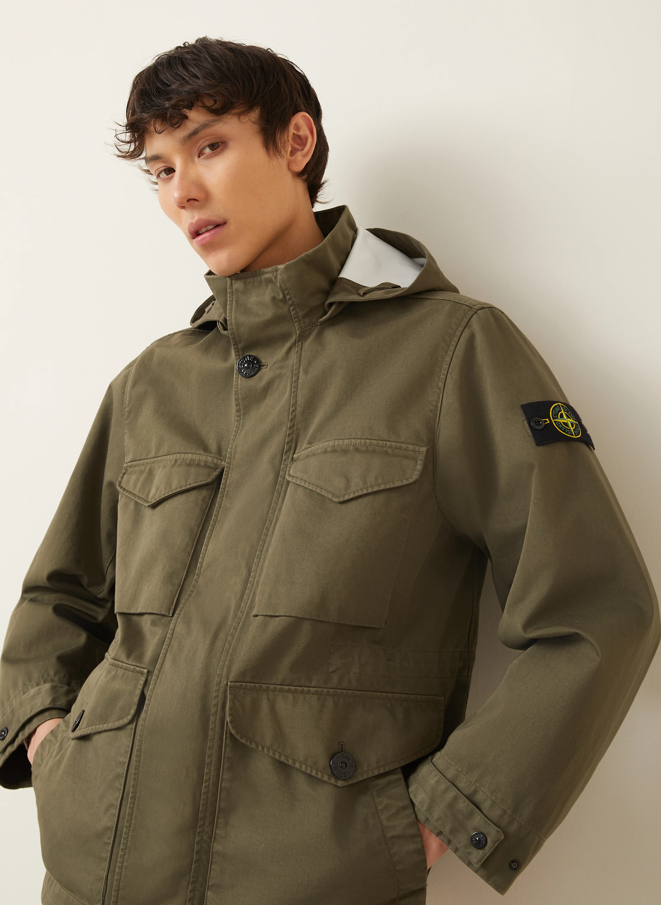 STONE ISLAND Parka mit abnehmbarer Kapuze
