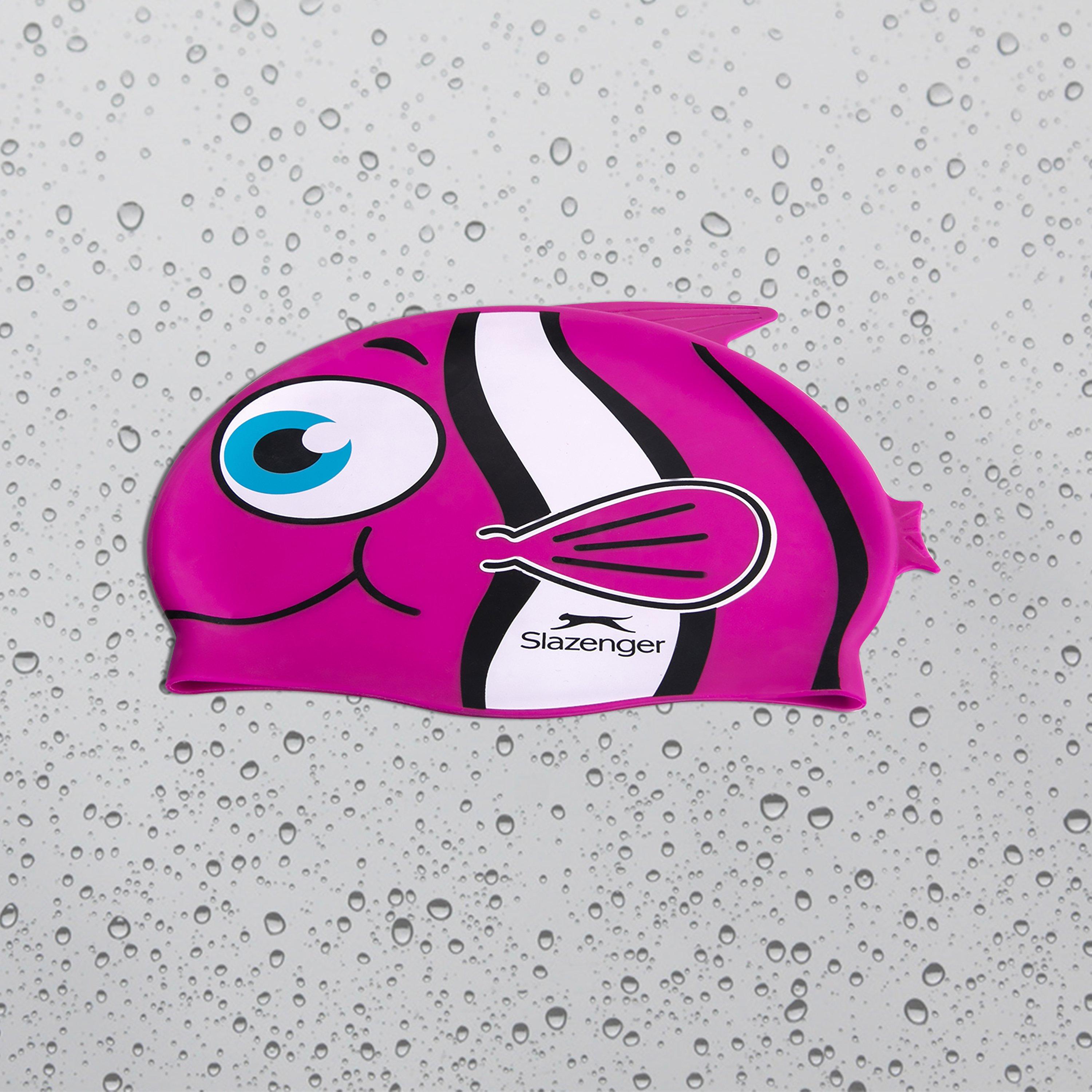 Slazenger Vibrant Fish Print Kids Swim Cap
