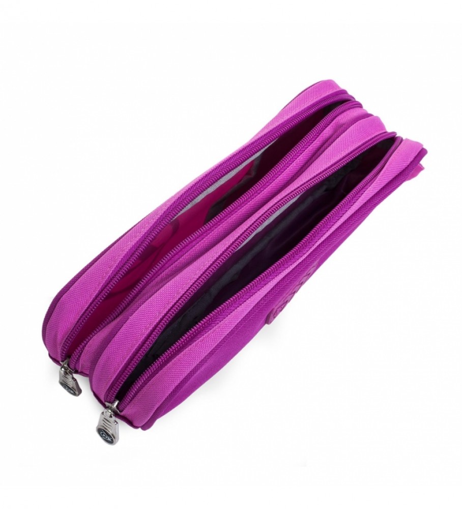 Estojo duplo para lápis Arsamar, roxo - 24x7,5x6cm -