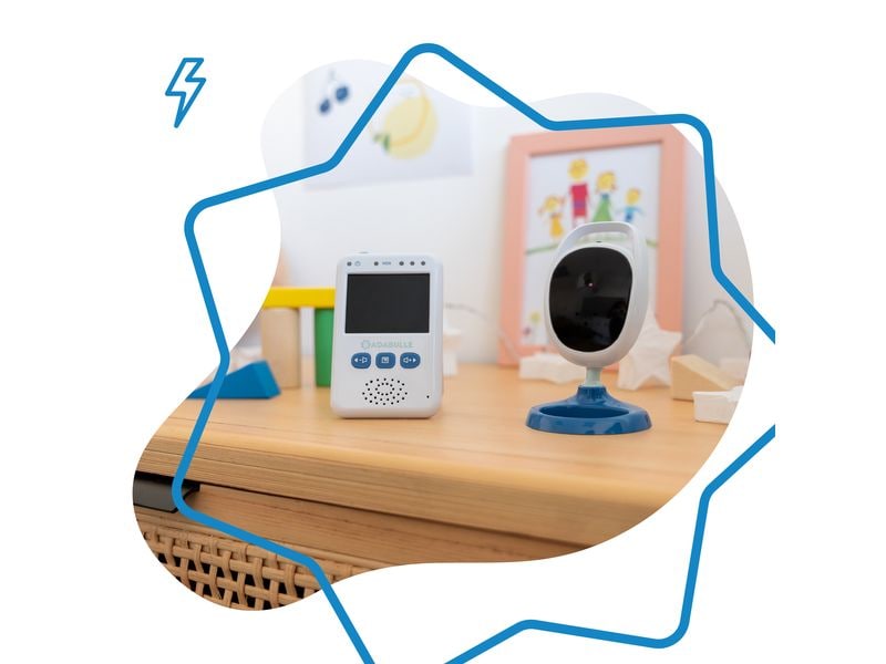 Badabulle Babyphone mit Kamera Video-Babyphone mit Farbdisplay und 250 m Reichweite