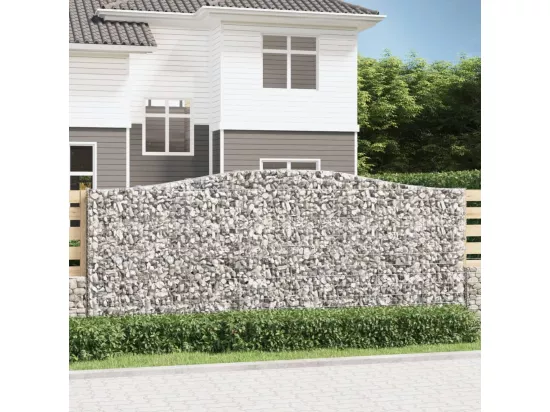 Paniers à gabions arqués 7 pcs 400x30x160-180 Fer galvanisé