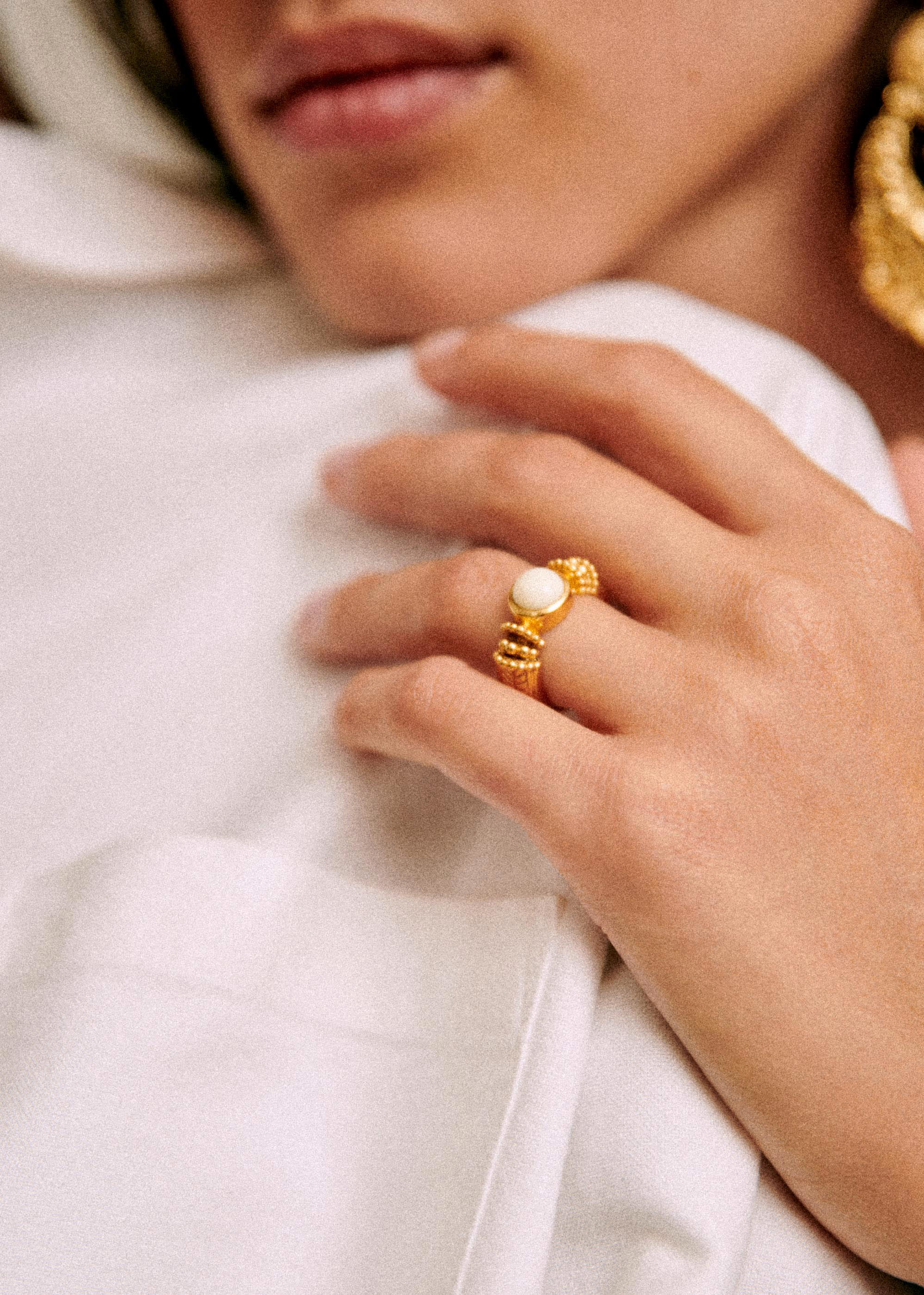 Bague Martha - Ecru doré - E-SHOP/BIJOUX Bracelets & Bagues 5905872