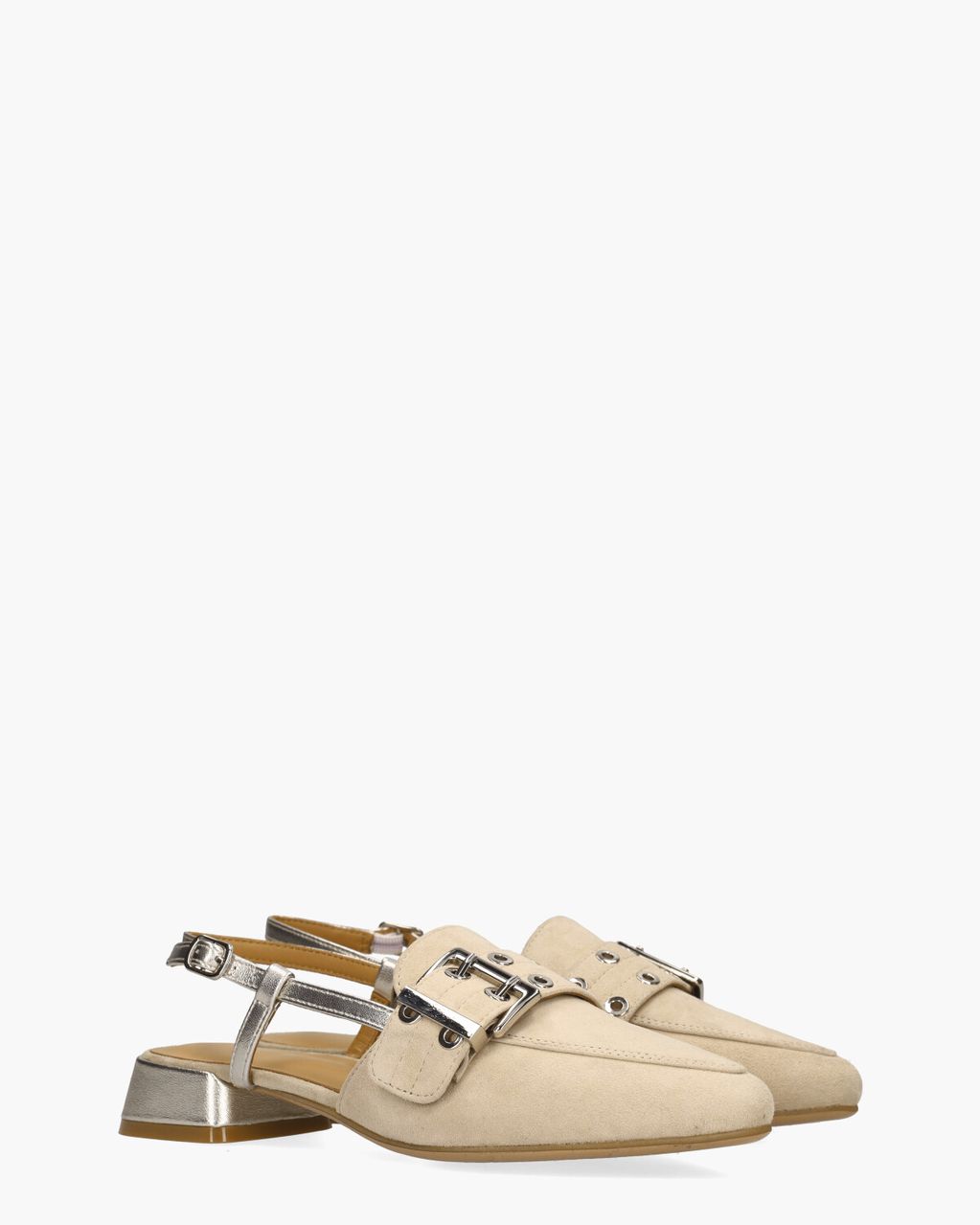 Maripé Gaia-Ma Ecru/Goud Dames Slingbackpumps