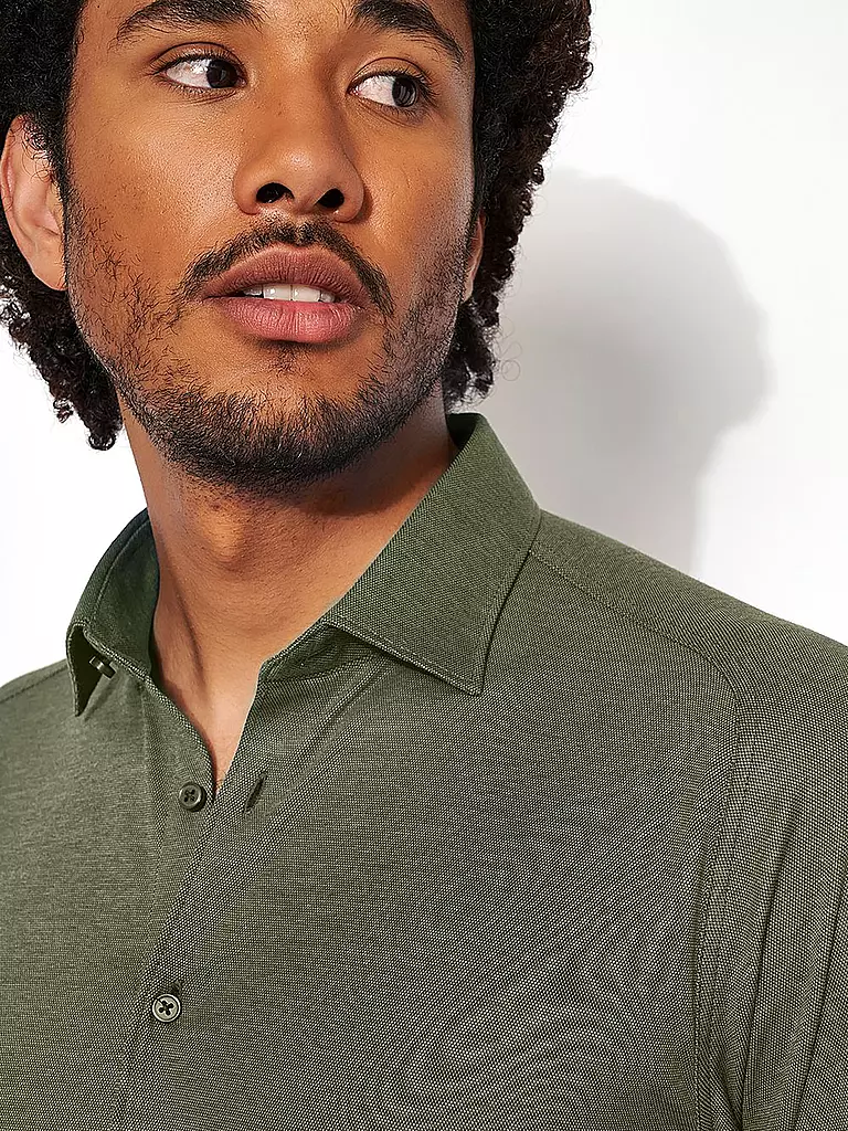 DESOTO Jerseyhemd Slim Fit olive