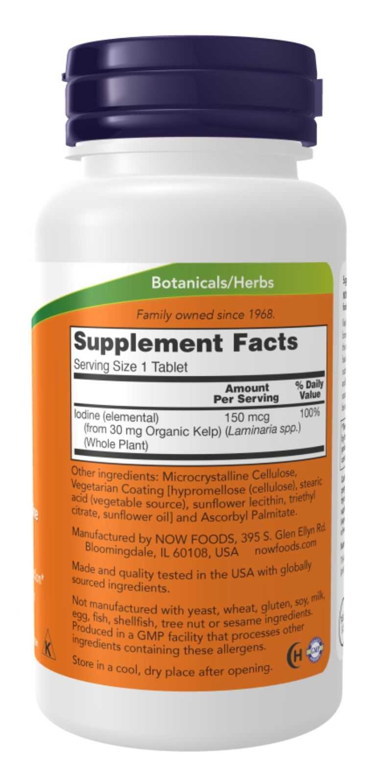 NOW Foods Kelp 150 mcg 200 comprimidos