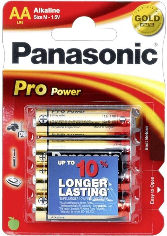 Panasonic - Pro Power - AA Batterijen - 3400 mAh - 4 Stuks