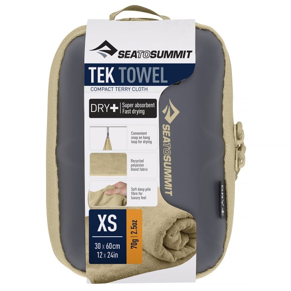 Serviette de voyage SEA TO SUMMIT TEK TOWEL BOUCLETTE XS DESERT