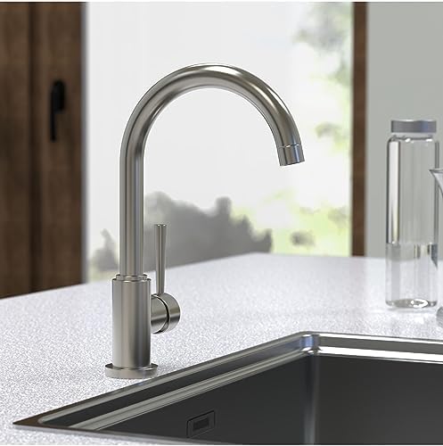SCHÜTTE Cornwall 79161 Robinet de cuisine pivotant à 360 ° avec mitigeur monocommande Blanc : Bricolage