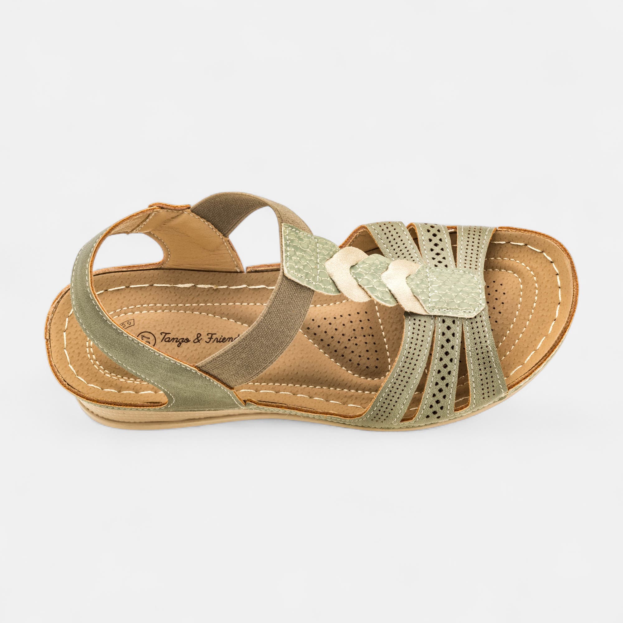 Nu-pieds confort Femme vert clair