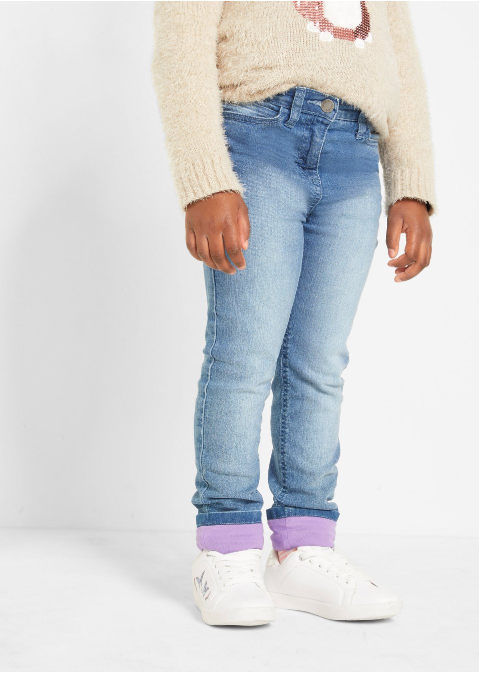 Jean thermo fille avec doublure jersey