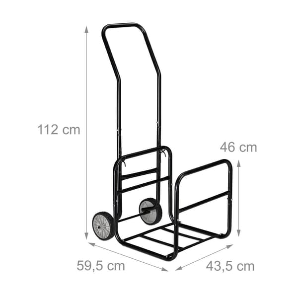 Vedvogn med vedkurv