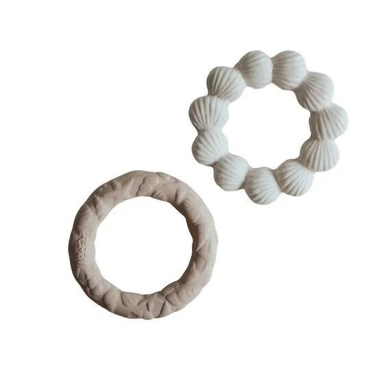 Lot de 2 jouets de dentition   Ocean & Shell        de               Natruba