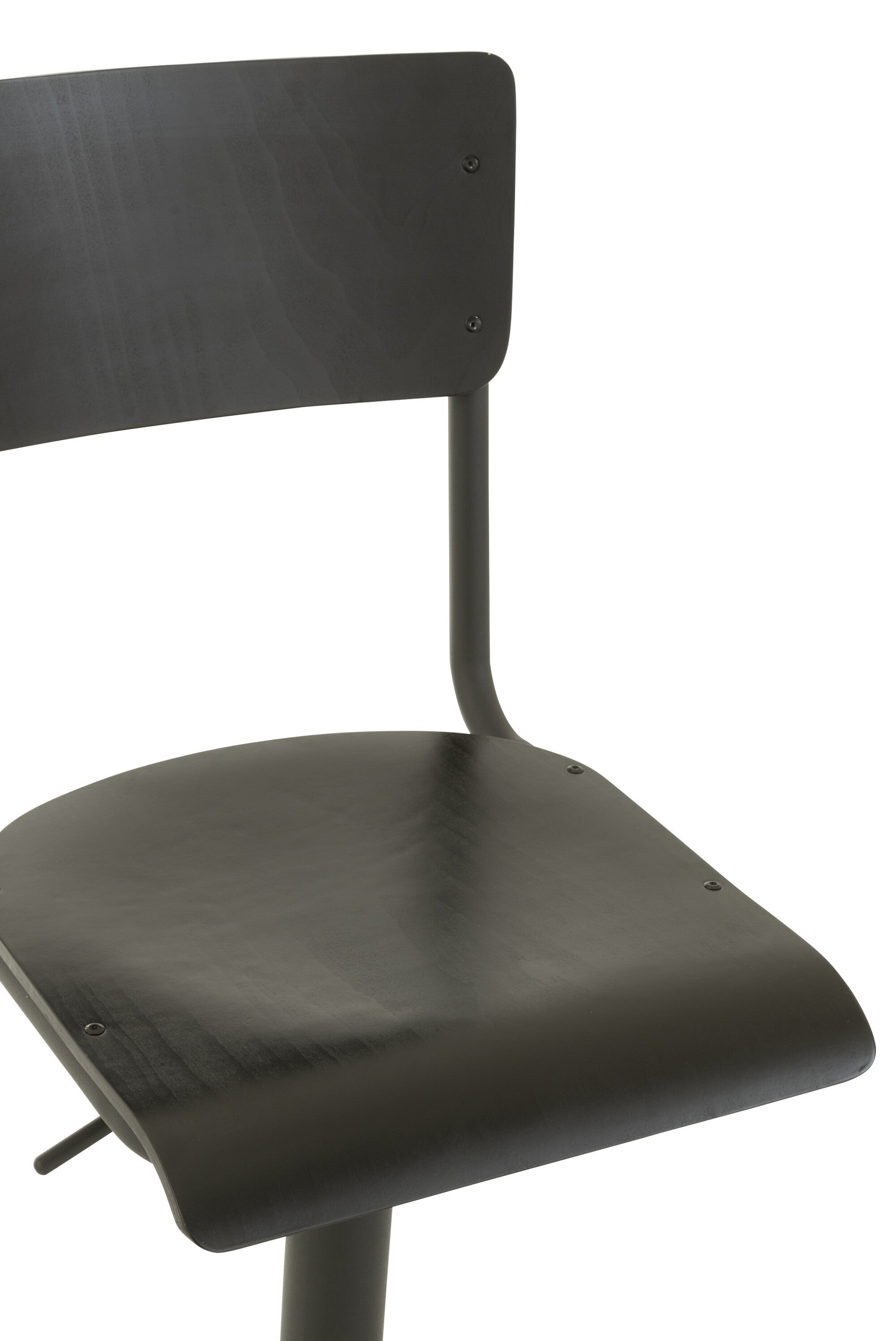 J-Line barstoel - hout|metaal - zwart - 2 stuks