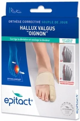 Epitact Orthèse Corrective Hallux Valgus « Oignon » Jour - Taille L - 1 Unité