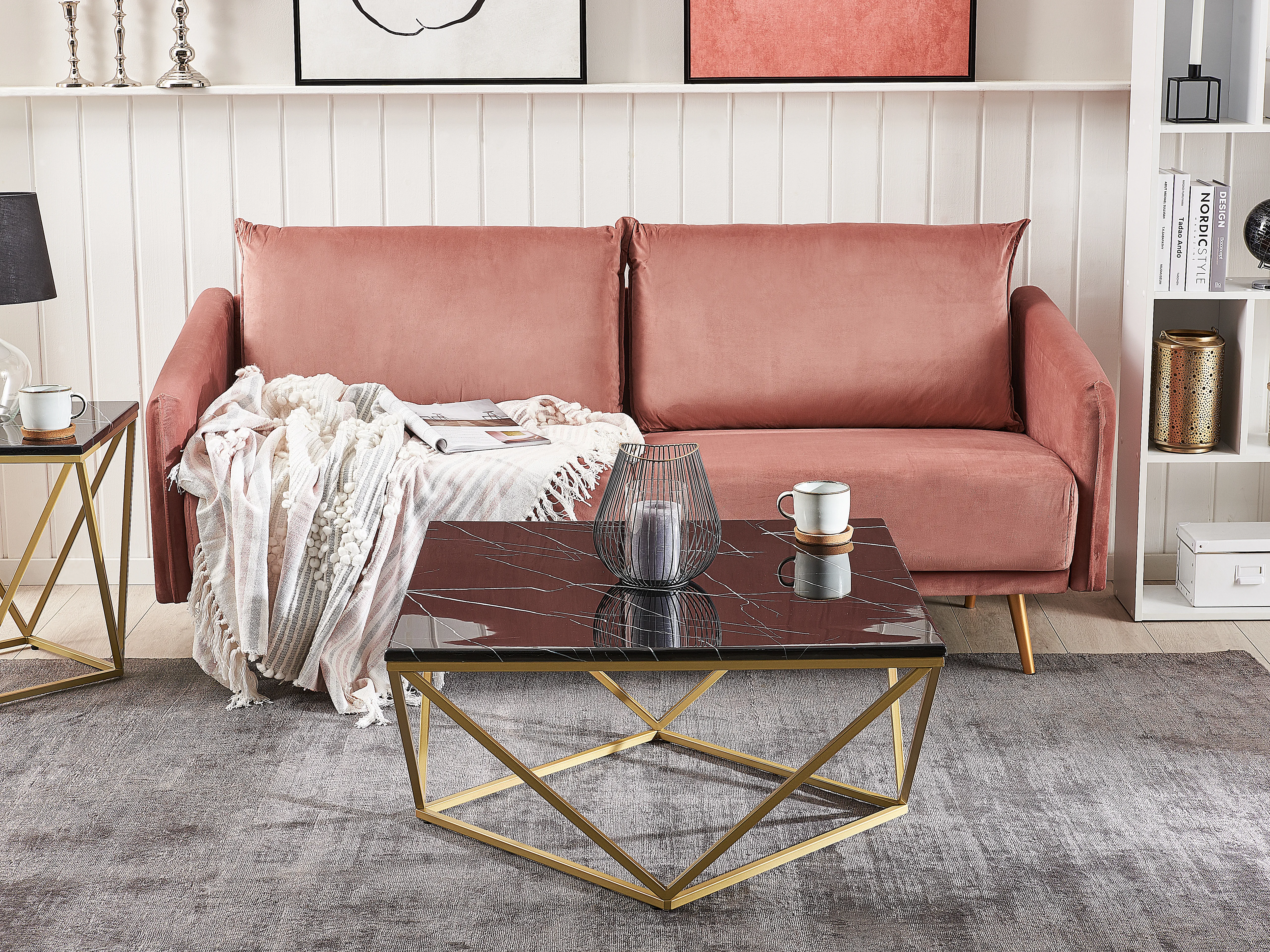 Salontafel MALIBU Zwart marmer