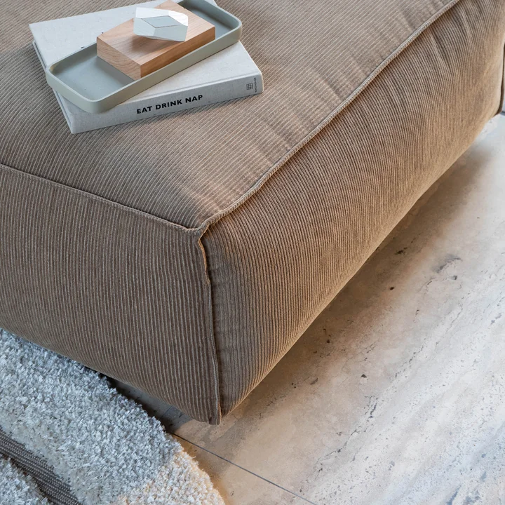 Zuiver - Fat Freddy Rib Ecksofa, links / caramel