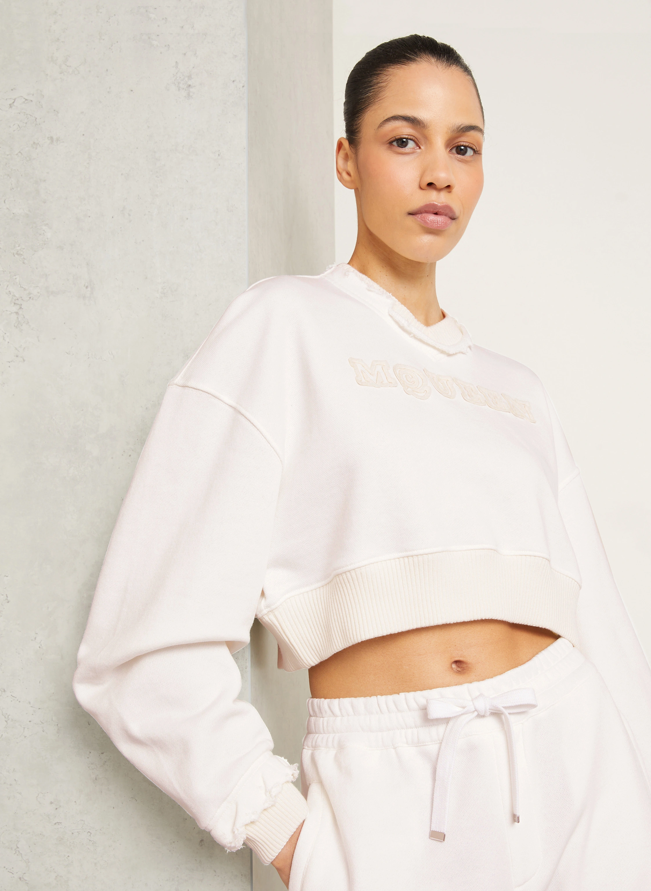 Alexander McQUEEN Cropped-Sweatshirt