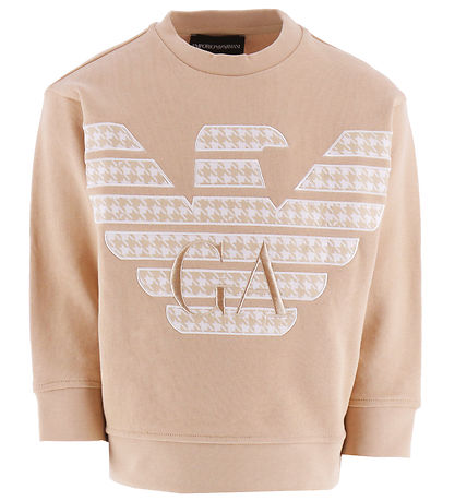 Emporio Armani Sweatshirt - Zenzero Chiaro m. Weiß