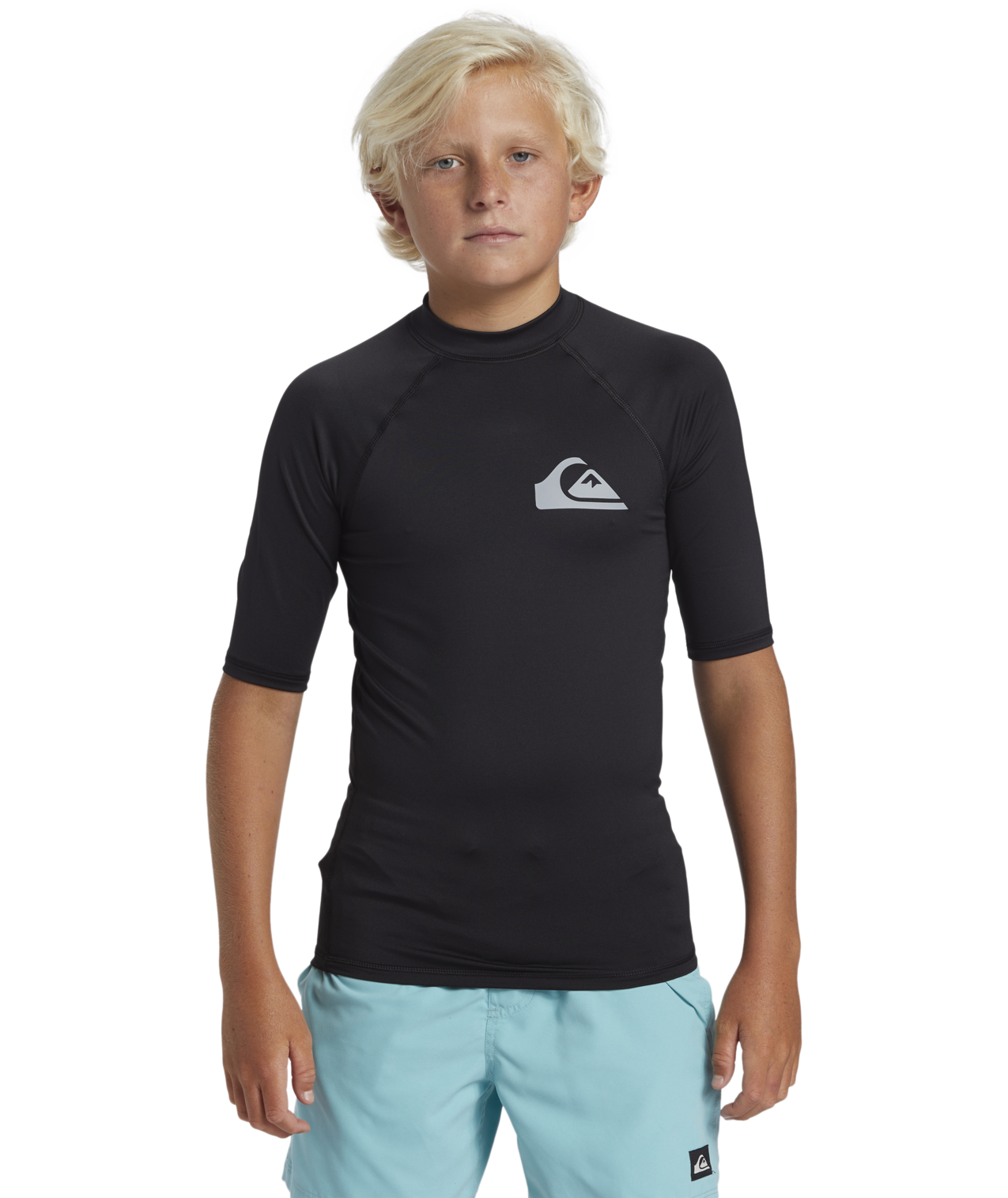 Quiksilver UPF 50 Surf T-Shirt Jungen schwarz