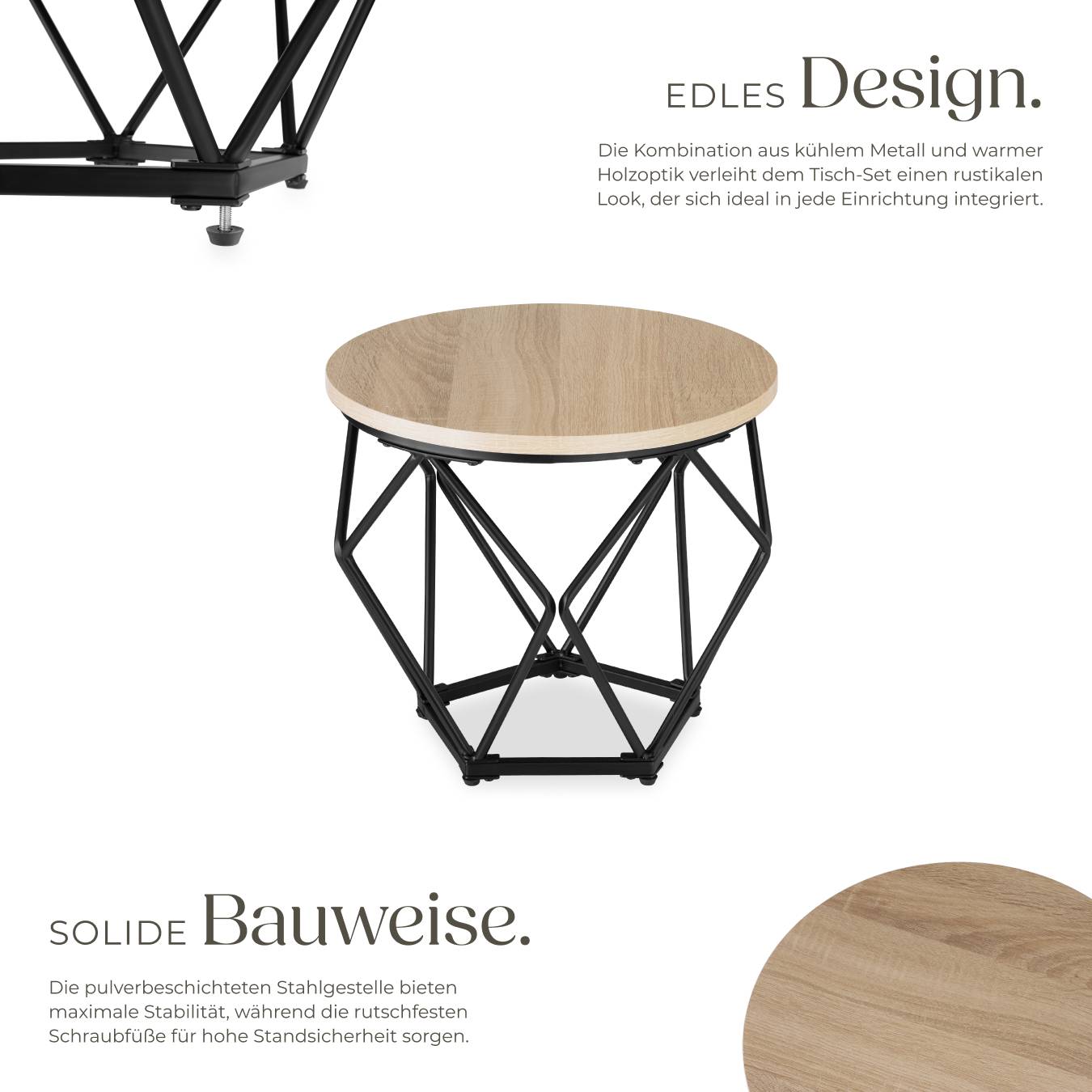 2er Set Couchtisch Benham