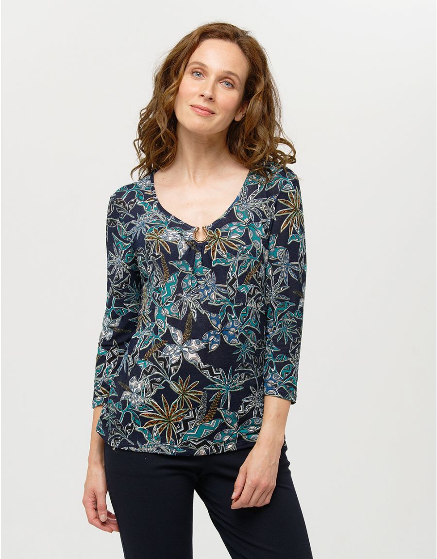 T-shirt imprimé bleu